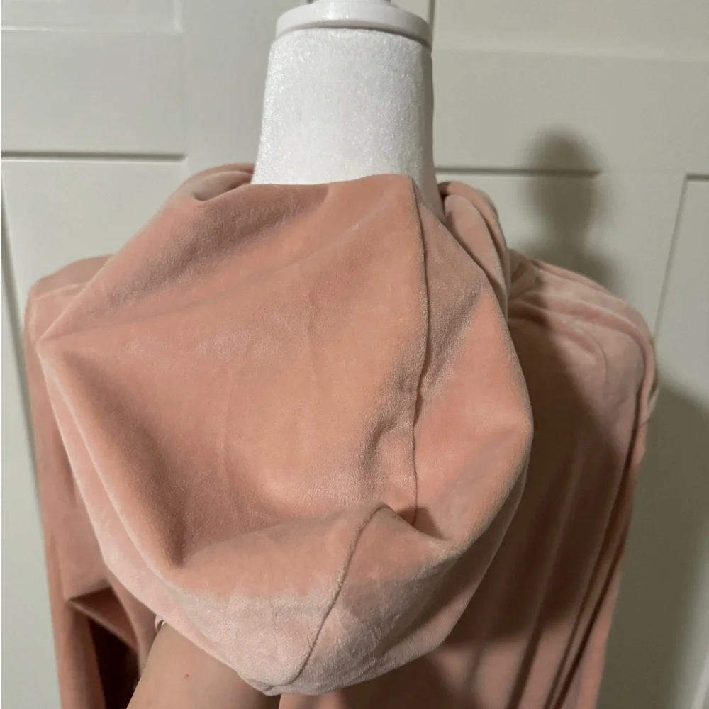 NWOT Fila Womens Velour Quarter Zip Hoodie Misty Rose Small - Picture 6 of 8